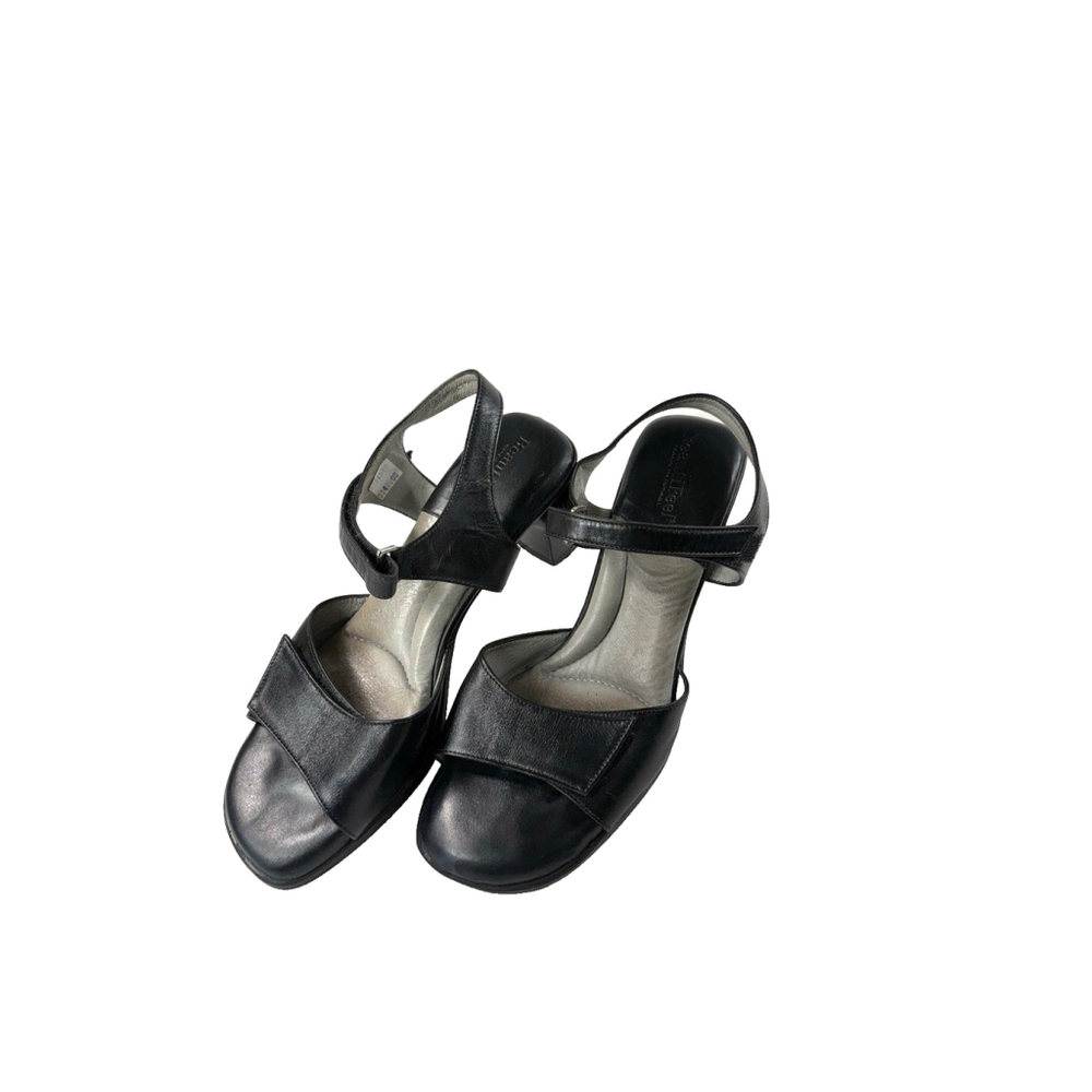 BeautiFeel Mary Jane Pump Black Leather sandal size 40 - Picture 3 of 14